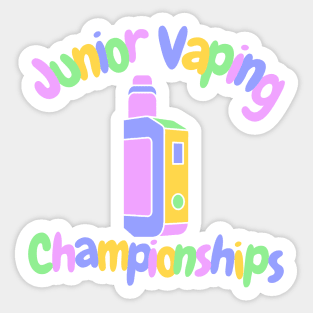 Junior vaping championships gen z satire meme joke Sticker